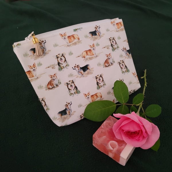 Make up, toiletries bag Corgis
