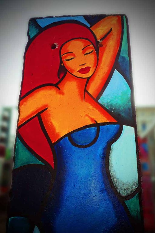 Berlin Wall Graffiti Artwork Street Art Mural Germany 12"x18" Print