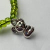 Green Glass-Bead Bracelet with Koala Charm