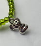 Green Glass-Bead Bracelet with Koala Charm