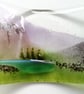Scottish Highlands landscape, fused glass landscape art, decor for the home.  - Image 3