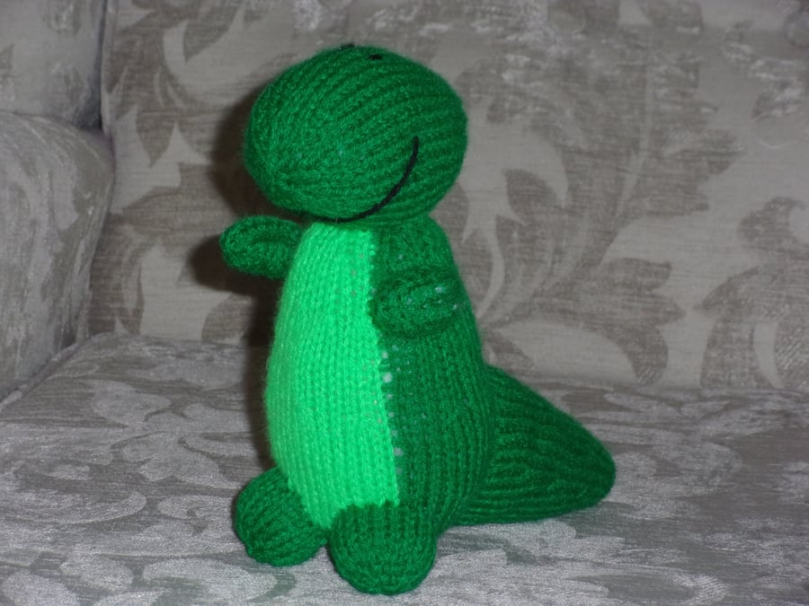 Green Dinosaur with Pale Green Tummy