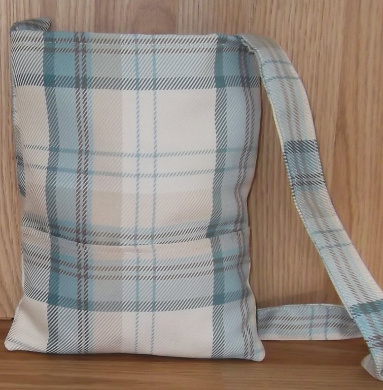 Cross body or shoulder messenger bag Balmoral Tartan check