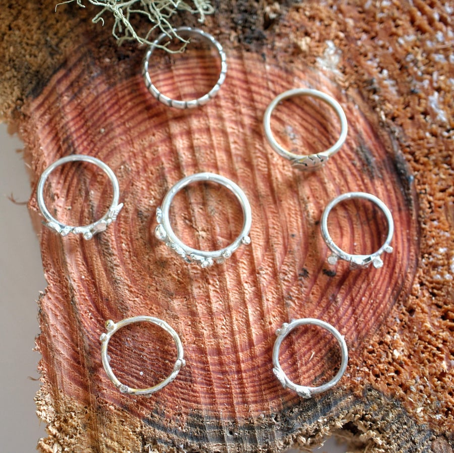 Forest Faery Rings - Eco Silver