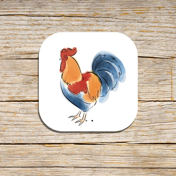 Farm Animal Coaster, Cockerel Coaster, Cockerels, Chickens, Rooster Placemat