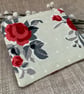 Fabric Coin Purse, Money Pouch, Zipped Purse, Purse, Card Holder, Red Rose - Image 5