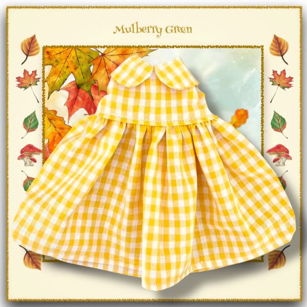 Yellow Checked School Dress