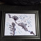 Zentangle Art Print - A4 Unframed Abstract Art - Daydreaming