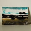 Landscape with trees - Original ACEO