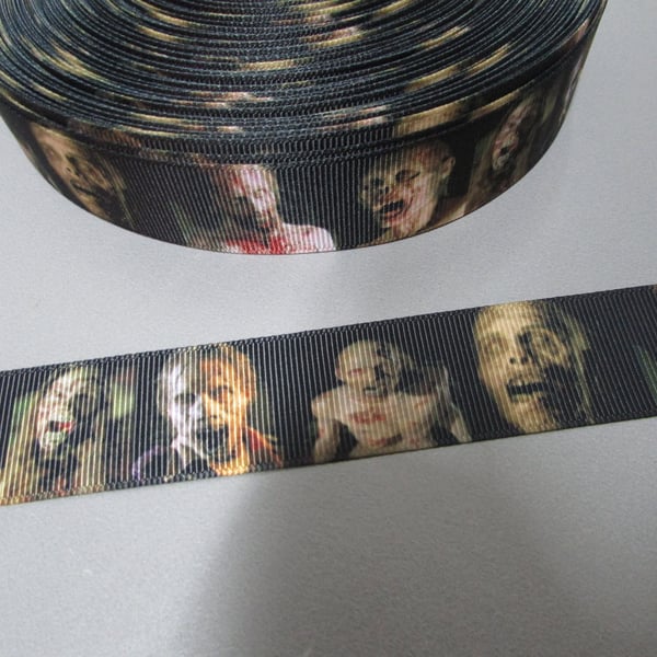 Zombie 2.5cm Grosgrain Ribbon x 1 metre