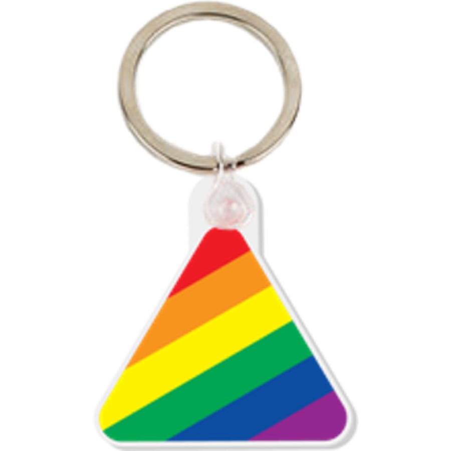 LGBT Rainbow Pride Acrylic Triangle Keyring