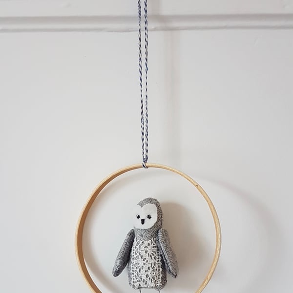 Owl, Soft Sculpture Hanging, Evelyn