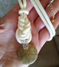 Cream Rope Long Crazy Lace Agate Pendant Necklace 32 - 34 Inch - Image 4
