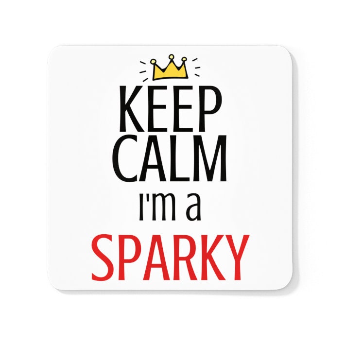 Keep Calm I'm A Sparky Coaster Electrician Novelty Funny Gift Idea