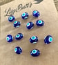 12 Evil Eye Beads - 14 mm - Image 2
