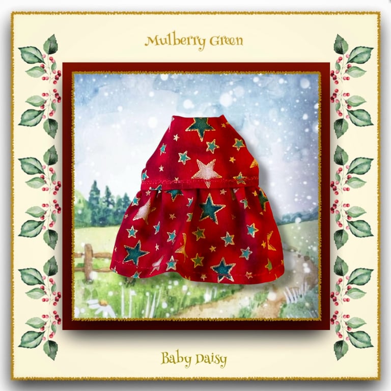 Christmas Stars Dress for Baby Daisy 