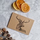 Deer Card - Ink Drawing - Blank Inside