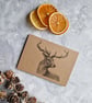 Deer Card - Ink Drawing - Blank Inside