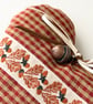 AUTUMN ACORN HEART - checked cotton with lavender - Image 3