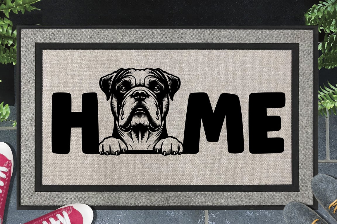 American Bulldog Home Door Mat No.1 - All Weather Doormat - 45x70cm 