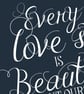 Love Story Romantic Personalised Print - 5 colour options - Image 7