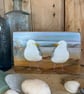Original acrylic painting of segulls on reclaimed timber
