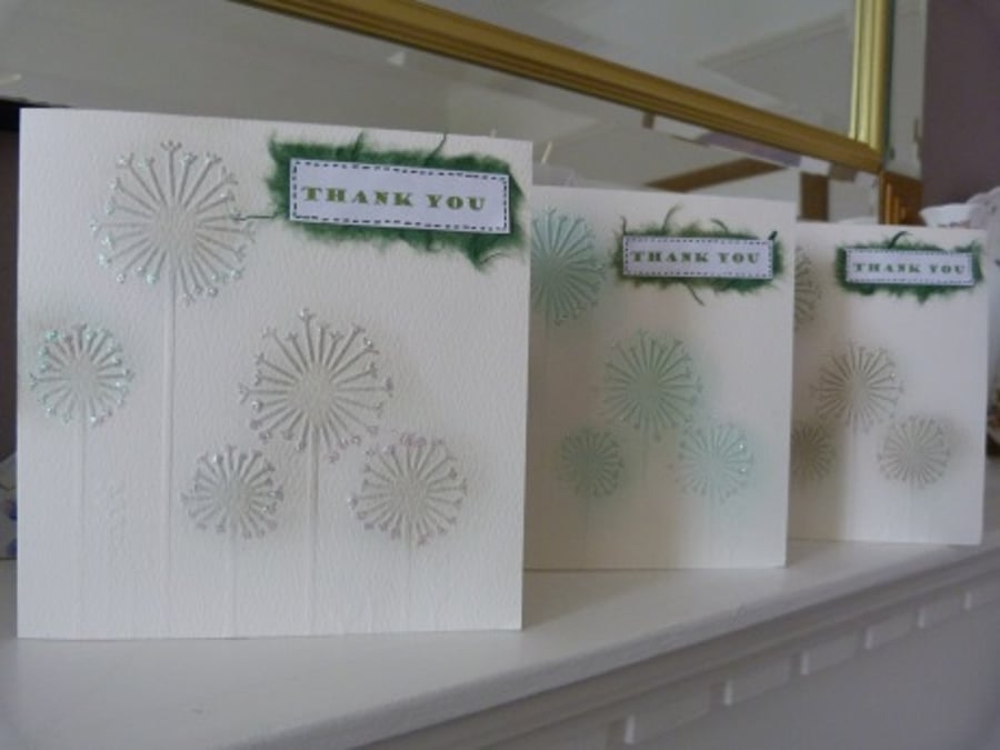 Pack of 3 Dandelion Thank You Cards