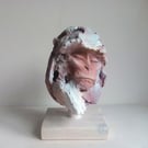 Snow monkey sketch sculpture. 