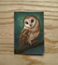 Owl ACEO Gouache Painting