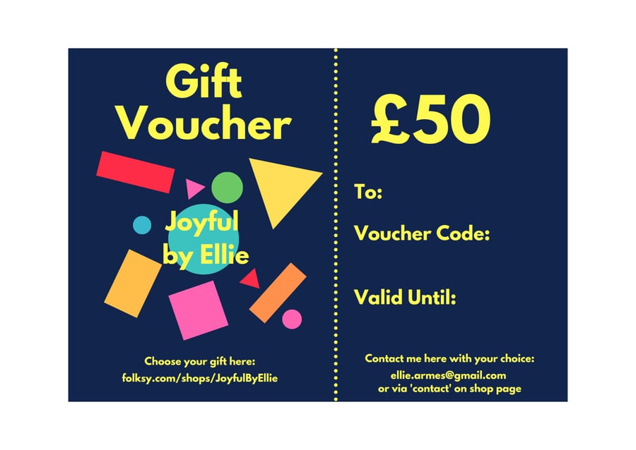 50 Gift Voucher Certificate - by Email