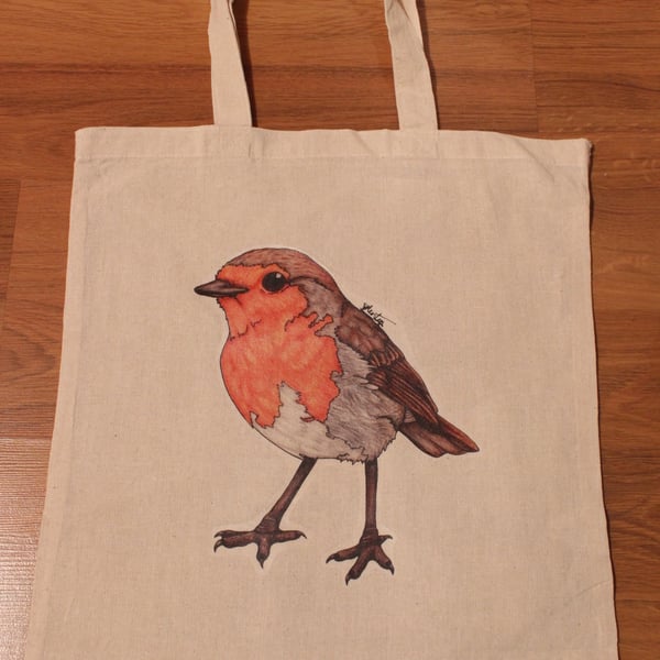 SALE ITEM - Robin Eco Reusable Fabric Shopping Tote Bag