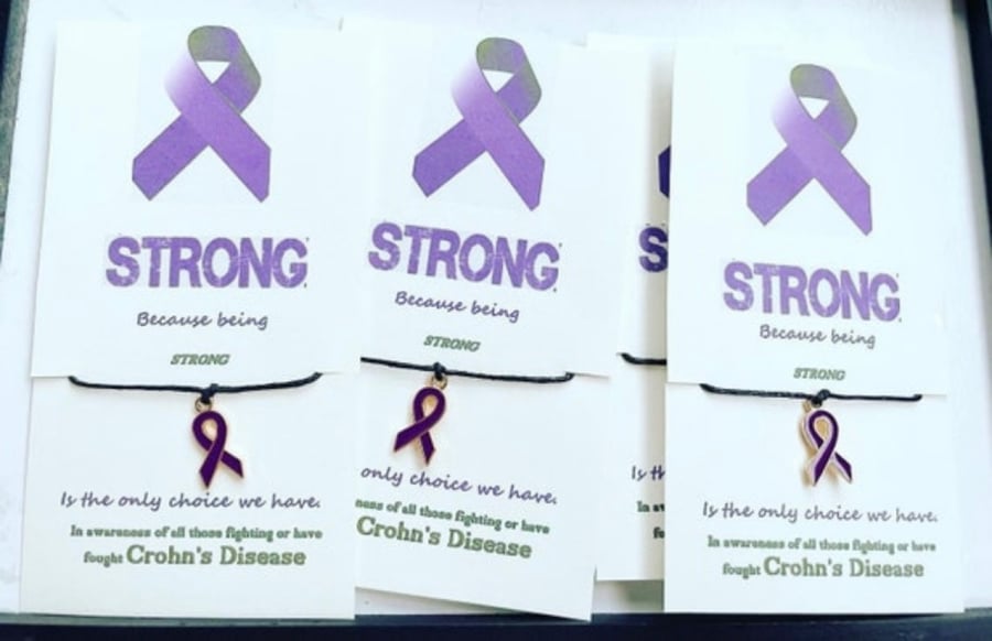In awareness and support of Crohn’s disease wish bracelet gift for ladies  