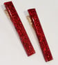 Red Sparkle Hair Clips