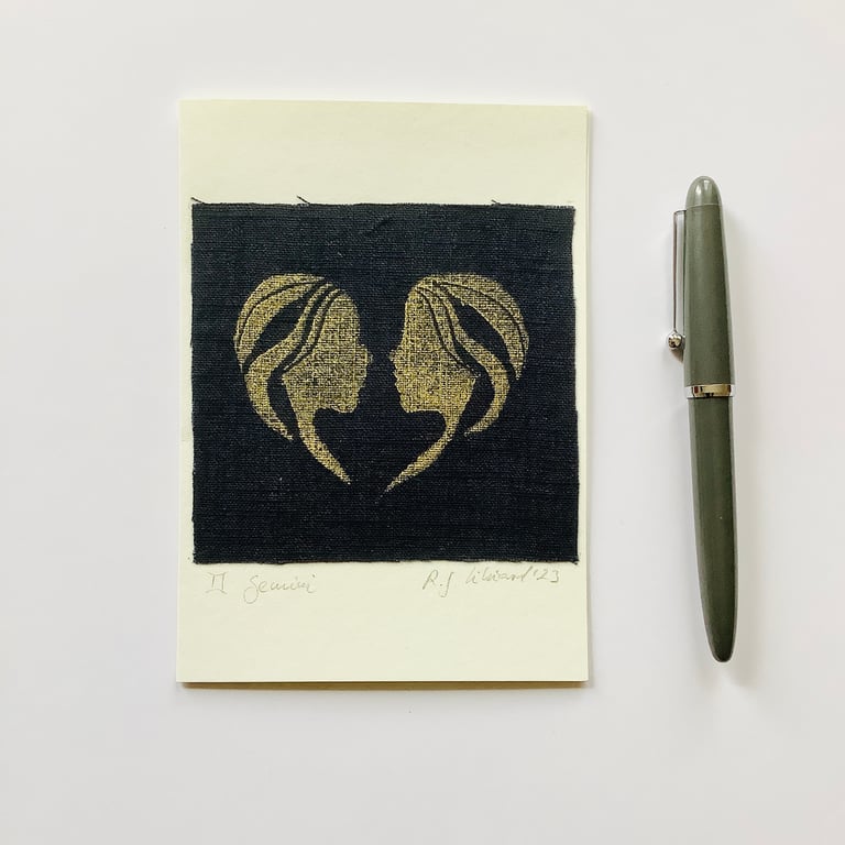Zodiac Gemini greeting card 