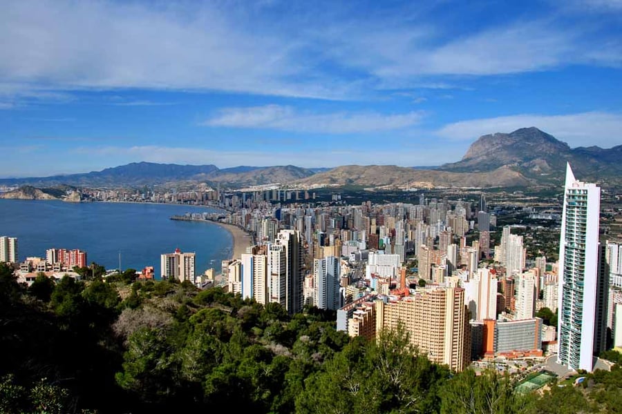Benidorm Cityscape Skyline Spain Photograph Print