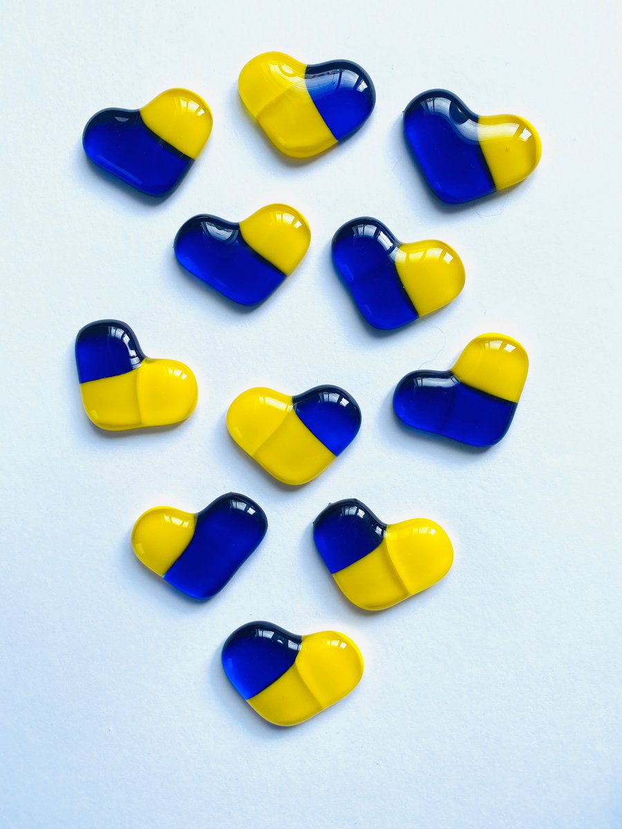 Fused glass  charity pocket heart