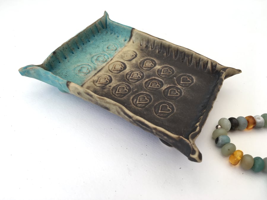 Bespoke ceramic soap dish, ring dish, pottery gift idea, home decor