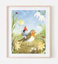 Robin Art Print - Signed A4 Print - Image 1