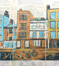 Broad Street, Oxford - collaged linoprint - Image 2