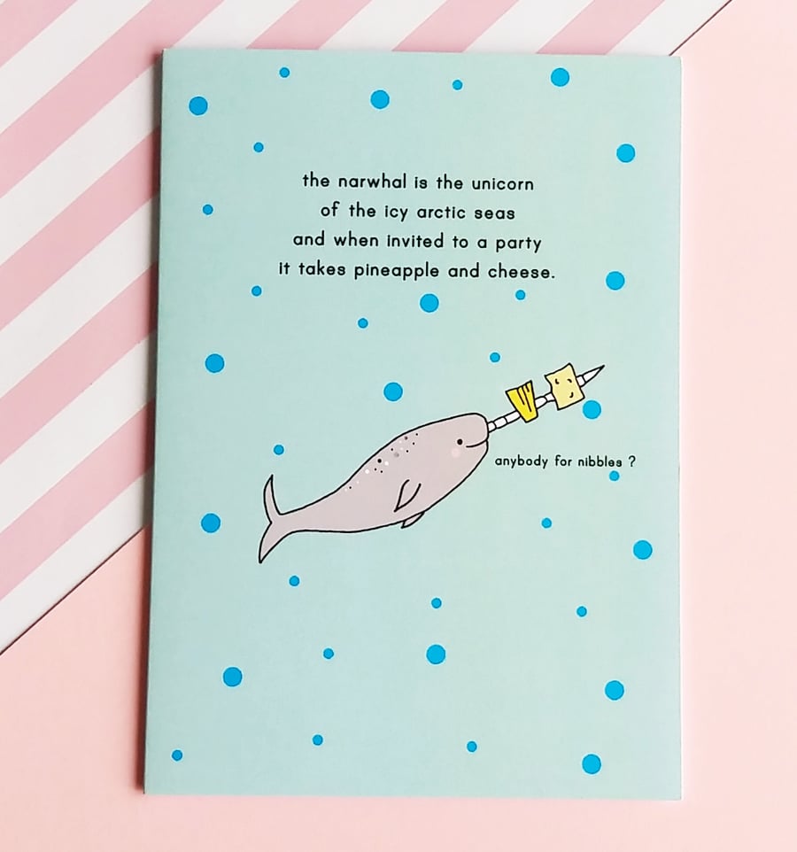 birthday card - narwhal's nibbles 