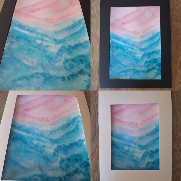 Bright haze watercolour painting abstract 