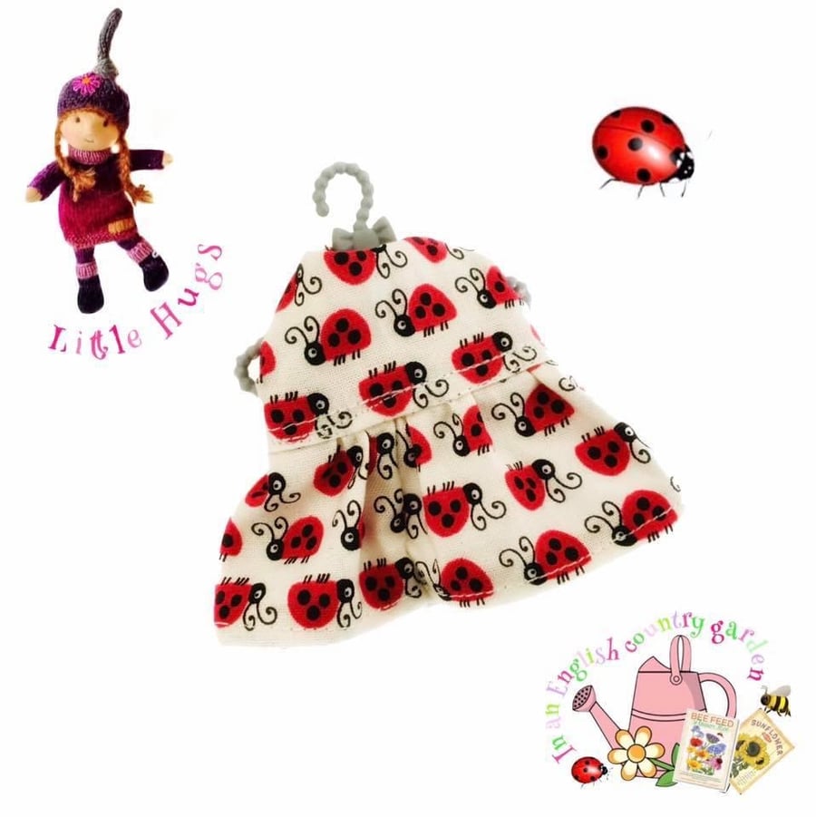 Ladybirds Dress to fit the Little Hugs dolls and Baby Daisy