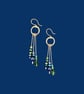 Handmade Gold Crystal Earrings, Dangle, Vibrant - Gift Boxed - Image 3