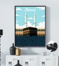 Mecca travel print, Mecca retro city print, Saudi Arabia travel poster, gift - Image 3