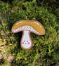 Mushroom pin, Mushroom Christmas gift, Mushroom jewellery, Mushroom brooch - Image 3