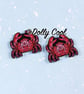 Crab Earrings by Dolly Cool - Old School Tattoo Style - Novelty Print - Rockabil