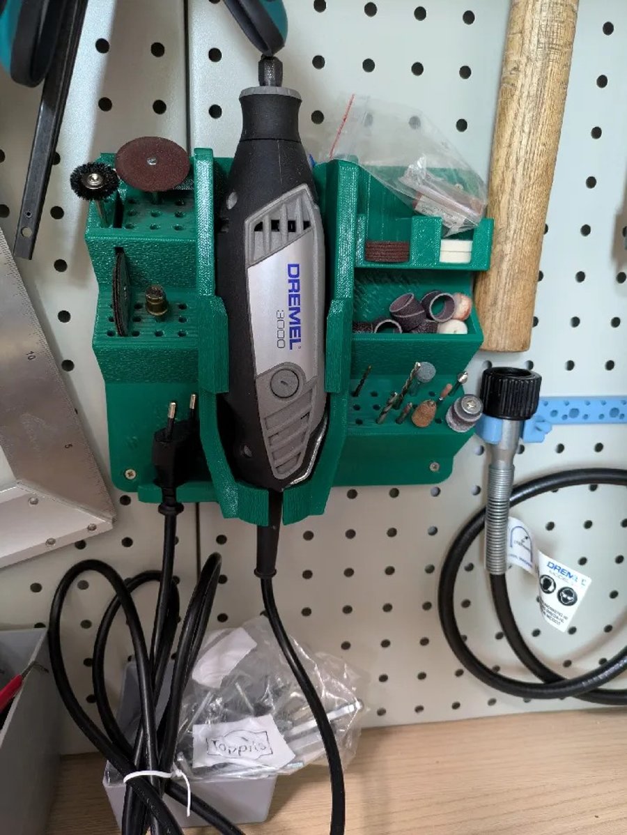 Dremel 4000,4250,3000 Wall mount with drill tool bits storage .