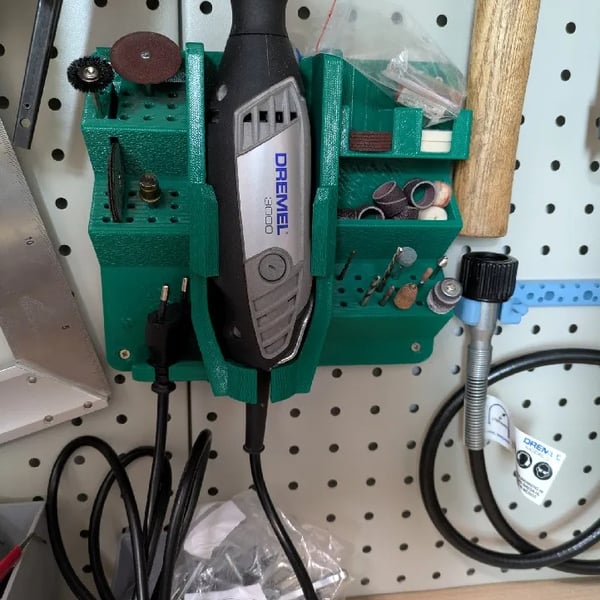 Dremel 4000,4250,3000 Wall mount with drill tool bits storage .