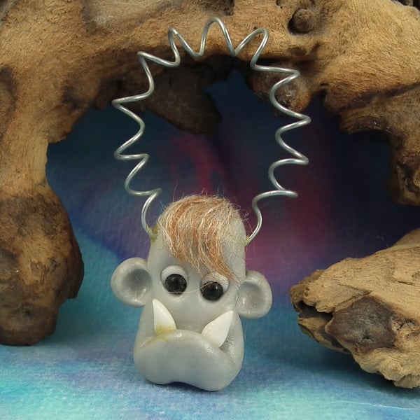 Sale Wired Hanging Woodland FirkinTroll OOAK Sculpt by Ann Galvin