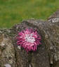 Handmade felted wool flower brooch